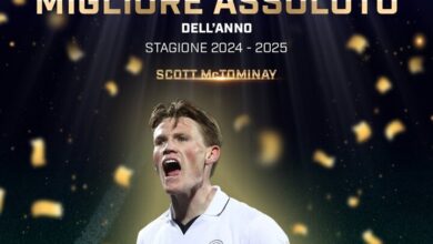 Resmi: McTominay Raih Penghargaan Pemain Terbaik pada Gala Sepak Bola Italia