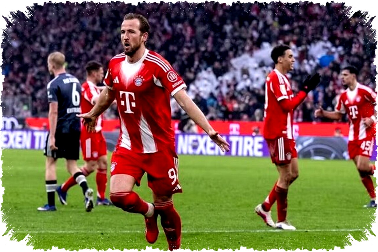 Kane Cetak Dua Gol, Bayern Tahan Imbang Frankfurt dengan Skor 3-2 Sengit