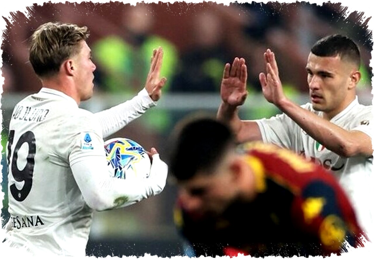 Napoli Menang Tipis atas Genoa, Højlund Cetak Gol Kemenangan, Jesus Kartu Merah