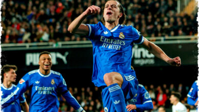 Real Madrid Menang Tipis 2-0 atas Valencia Lewat Gol Carreras dan Mbappe