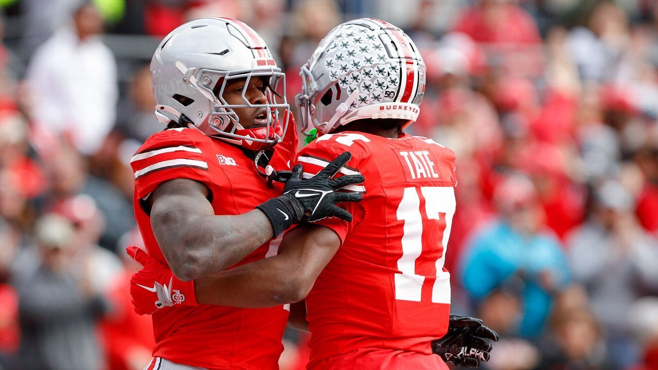 Sources: Ohio State WRs Smith, Tate Expected to Play in Key Michigan Matchup