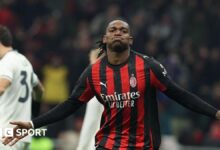 AC Milan Edges Lazio 1-0 as Rafael Leao’s Goal Puts Rossoneri Atop Serie A Standings