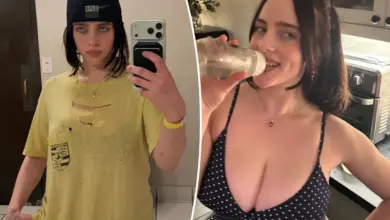 Billie Eilish Ditches Baggy Style for Plunging Polka-Dot Tank Top in New Look