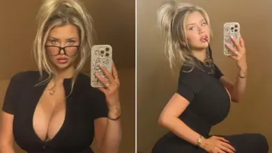 Ex-Hockey Goalie Mikayla Demaiter Turns Heads in Plunging Top and Glasses, Called ‘Boss Lady’