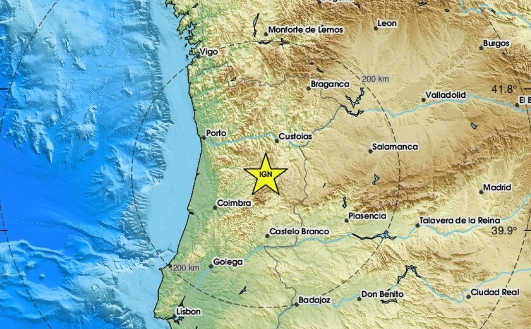 Moderate Earthquake Felt in Central and Northern Portugal, Including Guarda Region