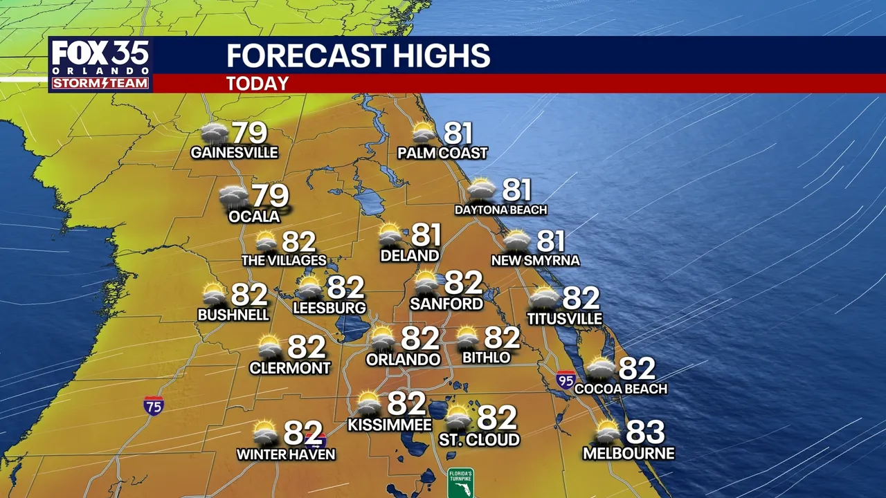 Orlando Weather Update: Scattered Showers Expected Ahead of Cooler Temperatures