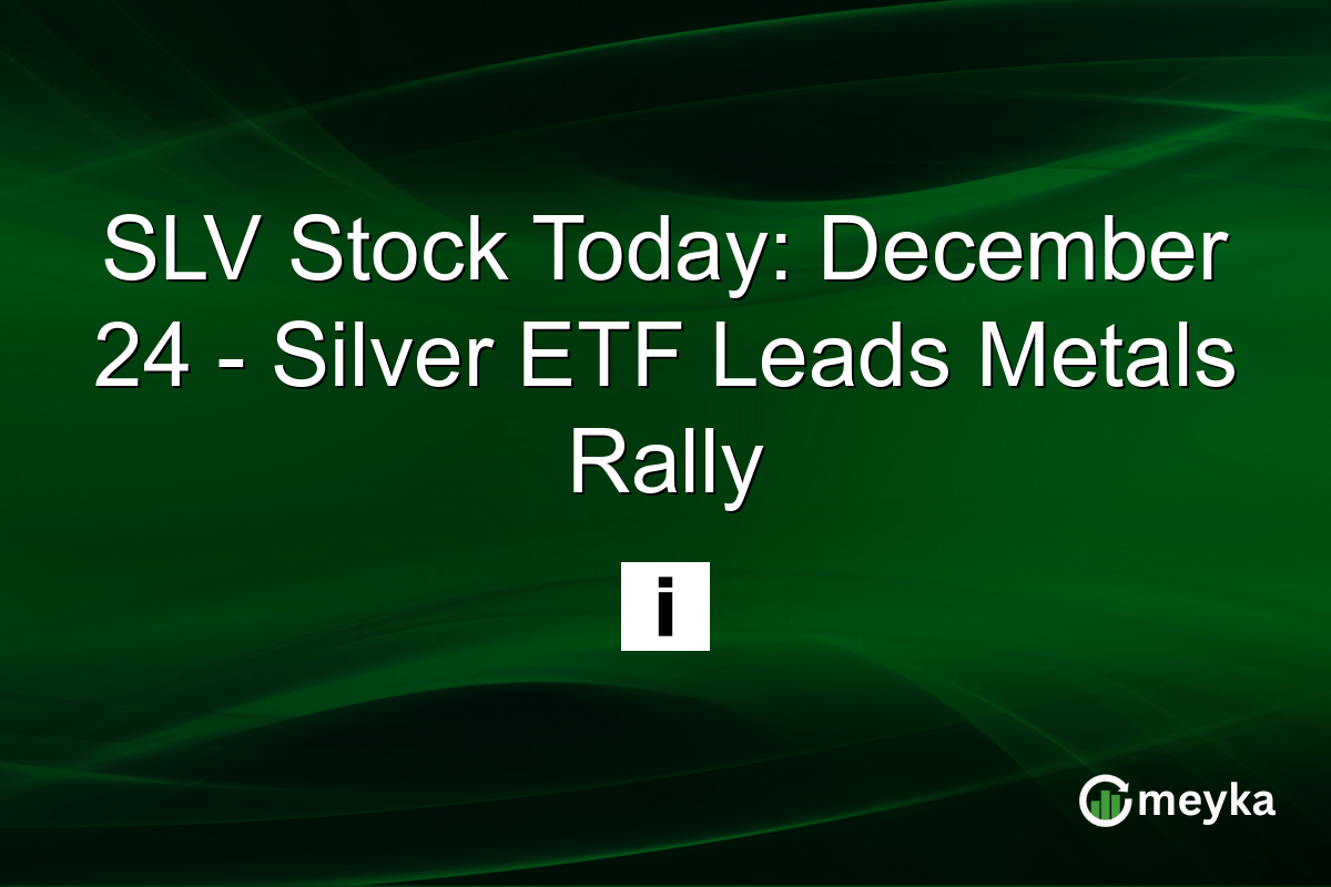 SLV Stock Today: Silver ETF Drives Metals Rally Amid Market Gains and Investor Interest