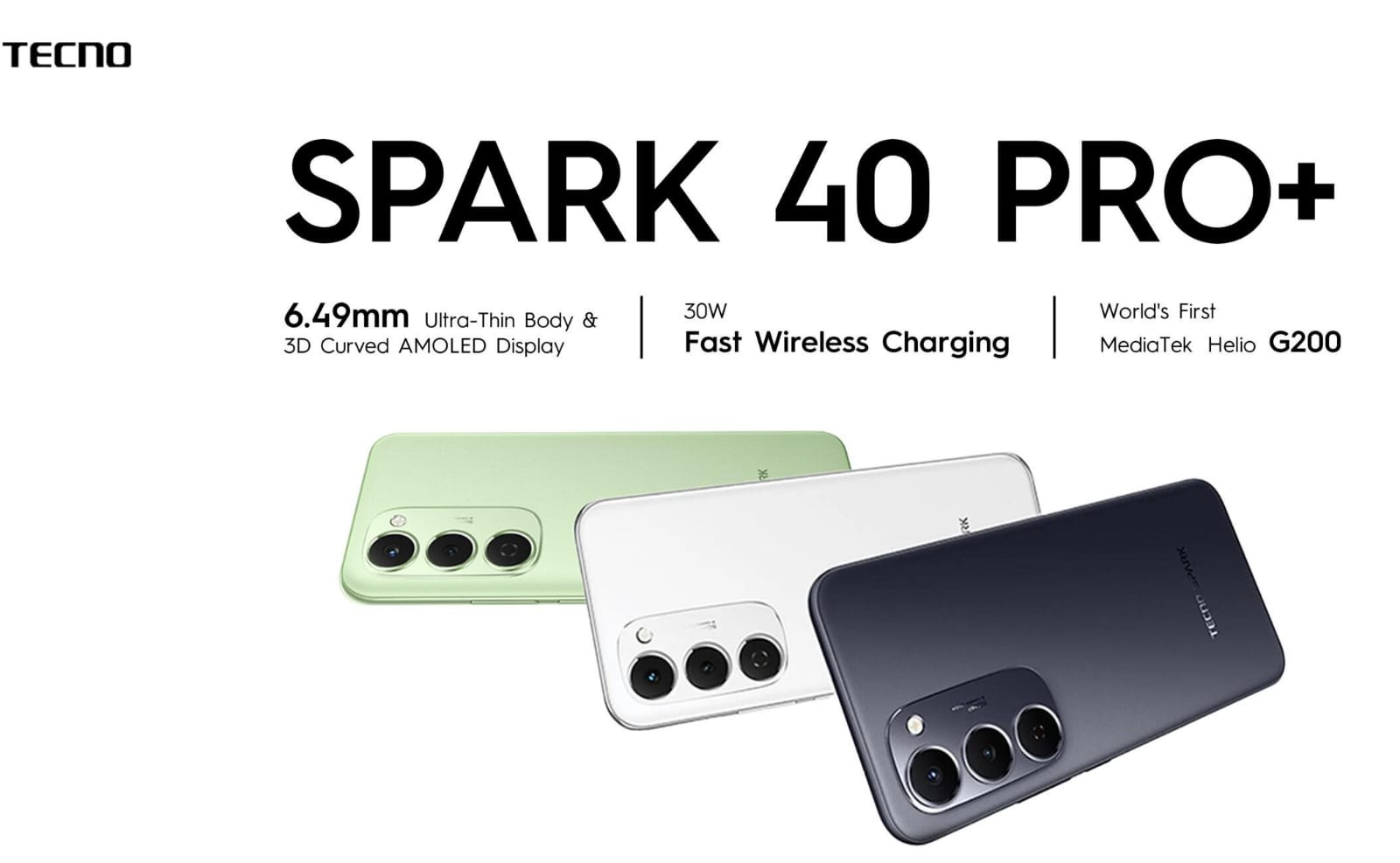 Tecno Spark 40 Pro+ Features Sleek Body Design with Durable IP64 Certification Protection