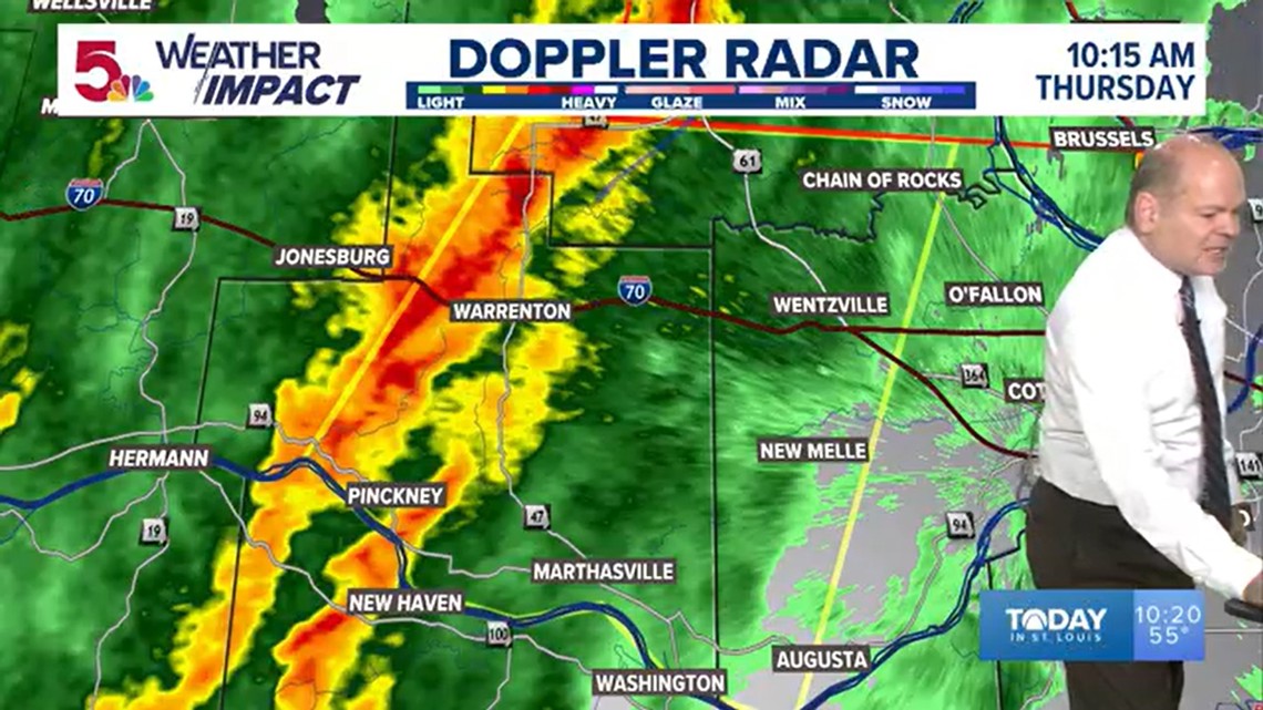 Tornado Warning Issued for Troy, Elsberry, Winfield Amid Advancing Storm Line