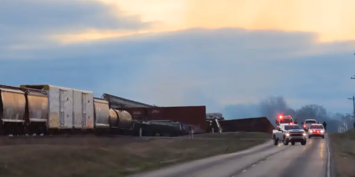 Toxic Gas Leak Prompts Emergency Shelter Directive After Train Derailment Incident