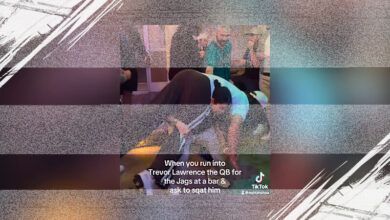 Jaguars Fan’s Viral Moment: Squatting Trevor Lawrence Sparks Buzz at Local Bar