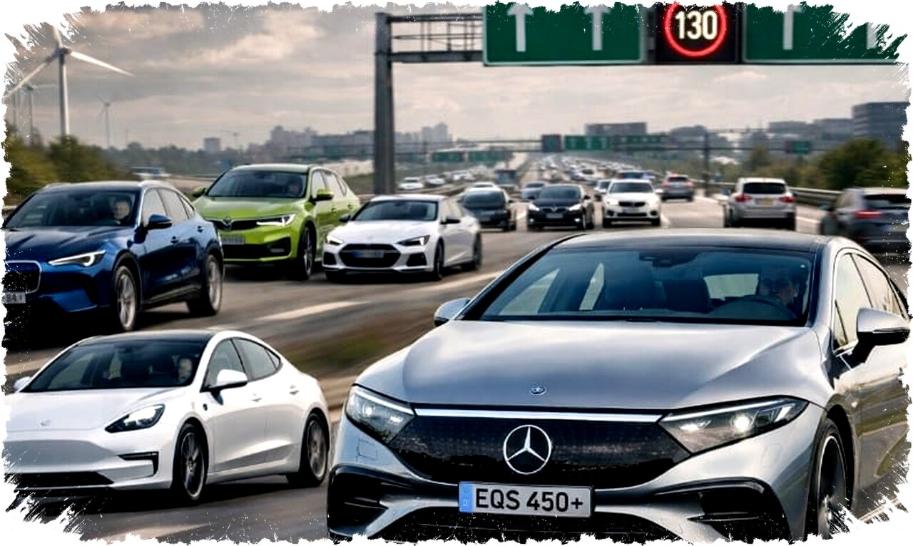 57 Electric Cars Tested at 130 Km/h on Highway Reveal Many Fail WLTP Range with Mercedes EQS Leading