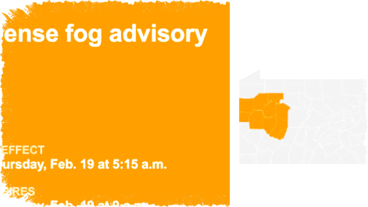 Dense Fog Advisory in Pennsylvania Limits Visibility to ¼ Mile Until Thursday AM—Drive Slow, Use Headlights for Safety