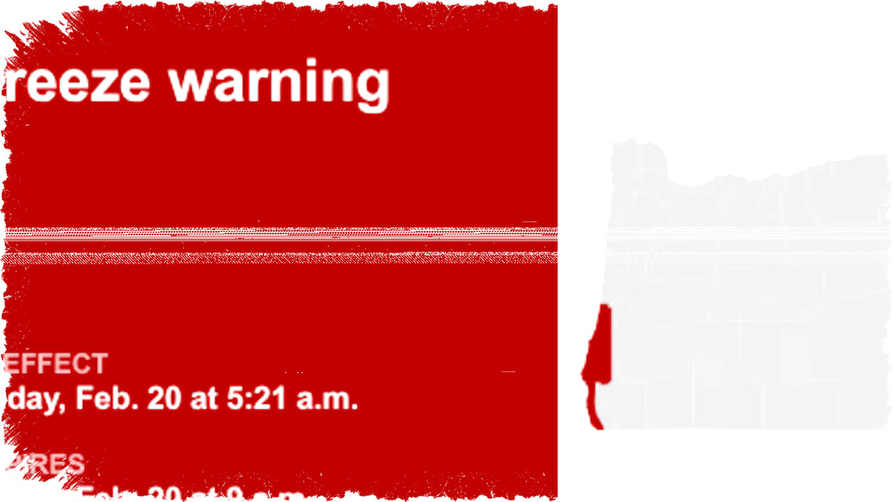 Freeze Warning Hits South Central Oregon Coast and Curry County Threatening Crops and Outdoor Plumbing Until Friday Morning