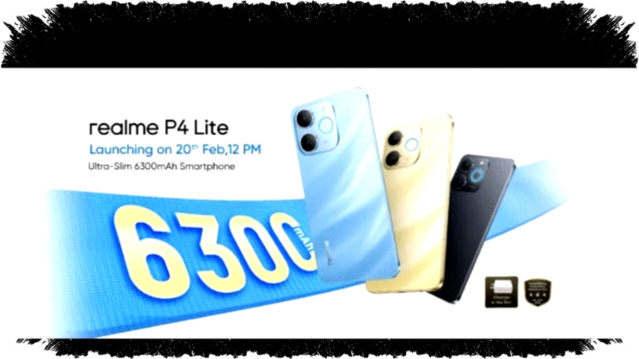 Realme P4 Lite 4G Launches Soon With Massive 6300mAh Battery Sleek Design and Smart Touch Display Features Revealed
