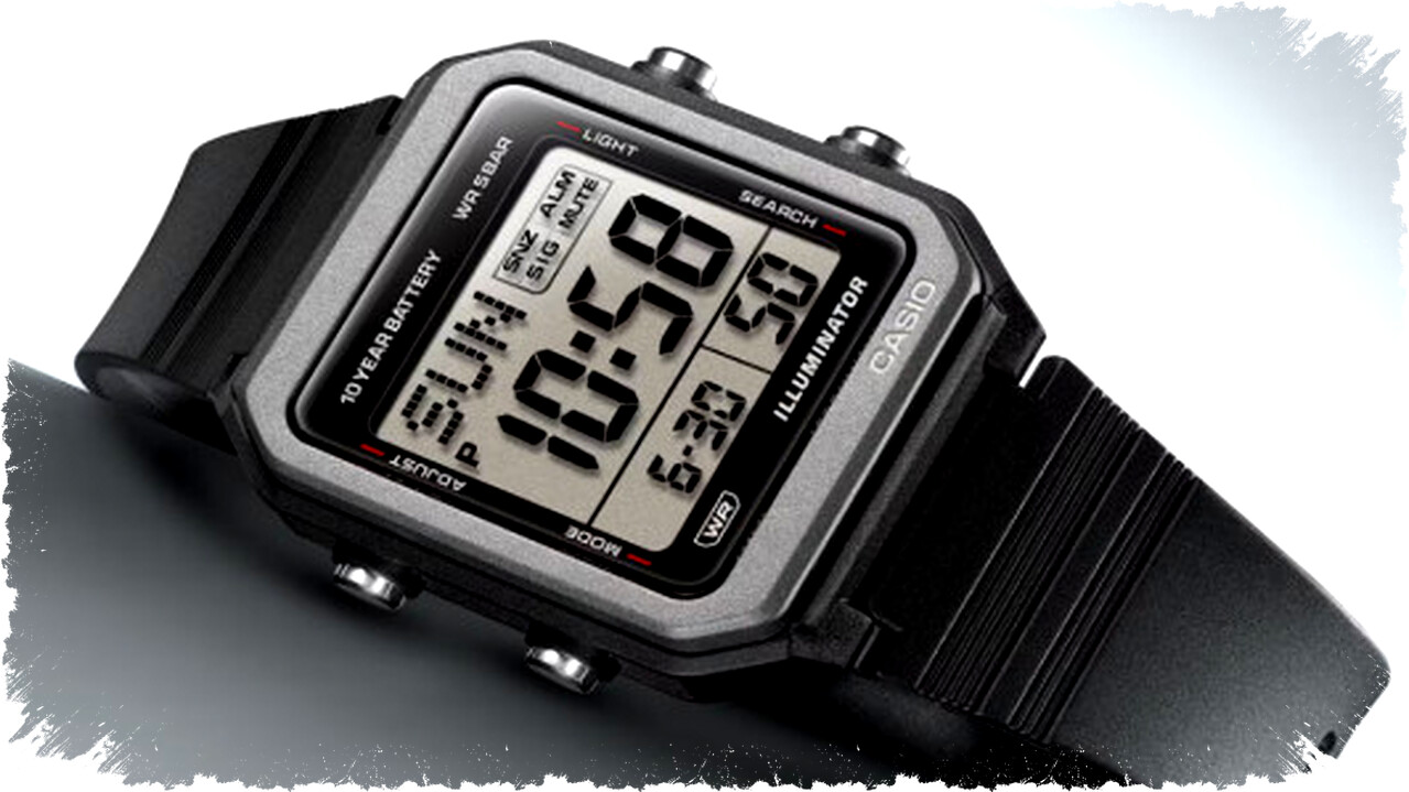 Retro Revolution: Casio W-221H Revives 90s Style with Modern Digital Features and 10-Year Battery