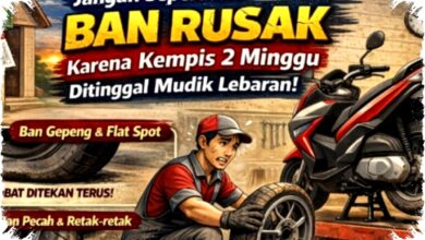 Neglected Motorcycle Tires During Two-Week Eid Leave, Hidden Dangers Threaten Flat Spots, Structural Damage, and Costly Repairs!