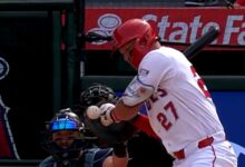 Mike Trout Leaves After Another Hit By Pitch, Mariners Keep Coming Inside