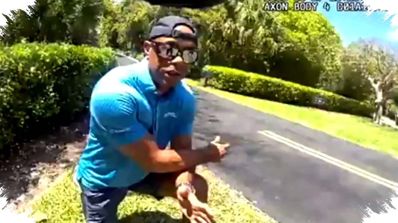 Tiger Woods Arrest Video Released, Sobriety Test Ends In Handcuffs After Rollover Crash
