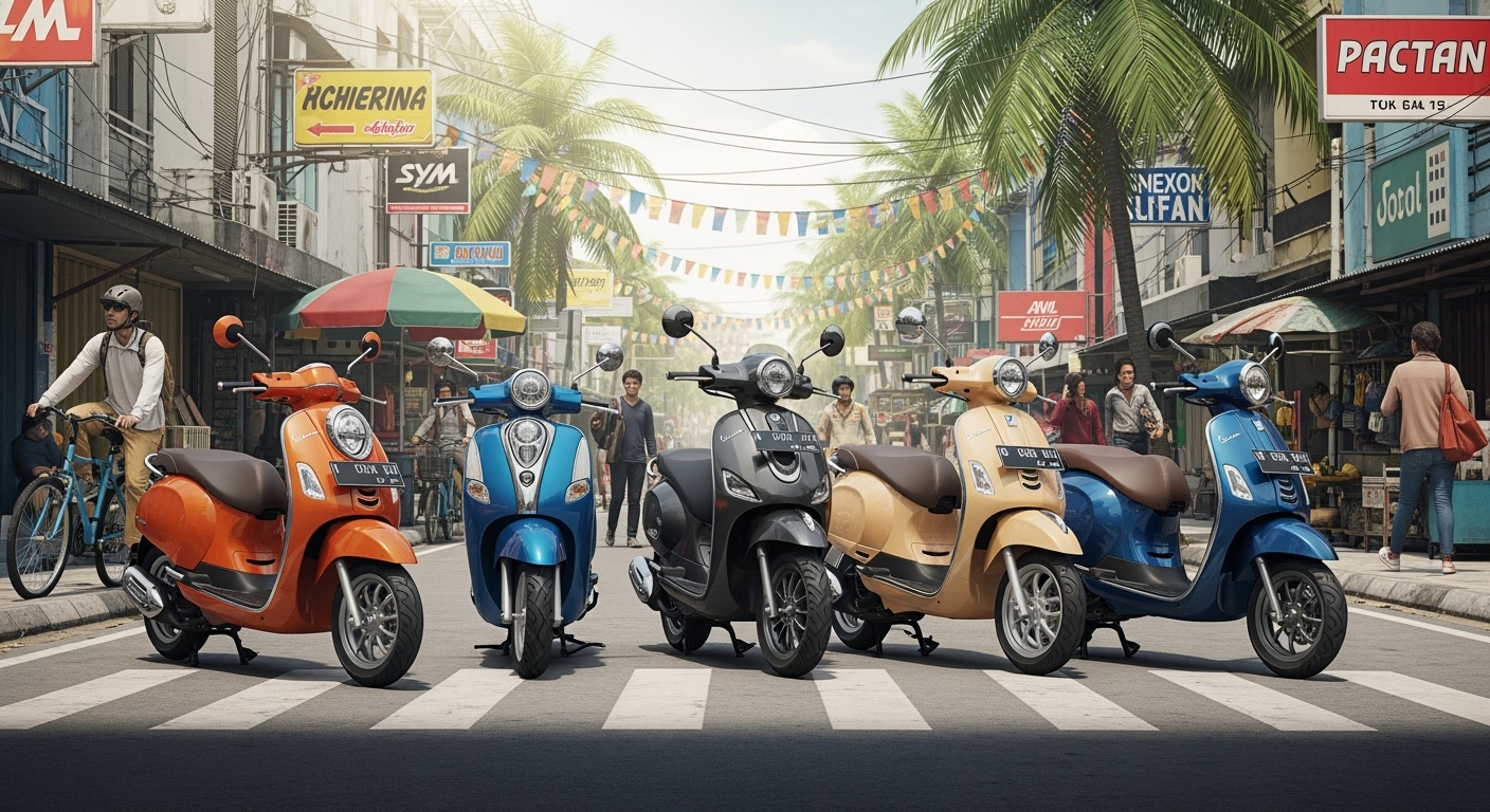 5 Rekomendasi Motor Bergaya Vespa Matic Paling Murah dan Tetap Stylish 5 Rekomendasi Motor Bergaya Vespa Matic Paling Murah dan Tetap Stylish