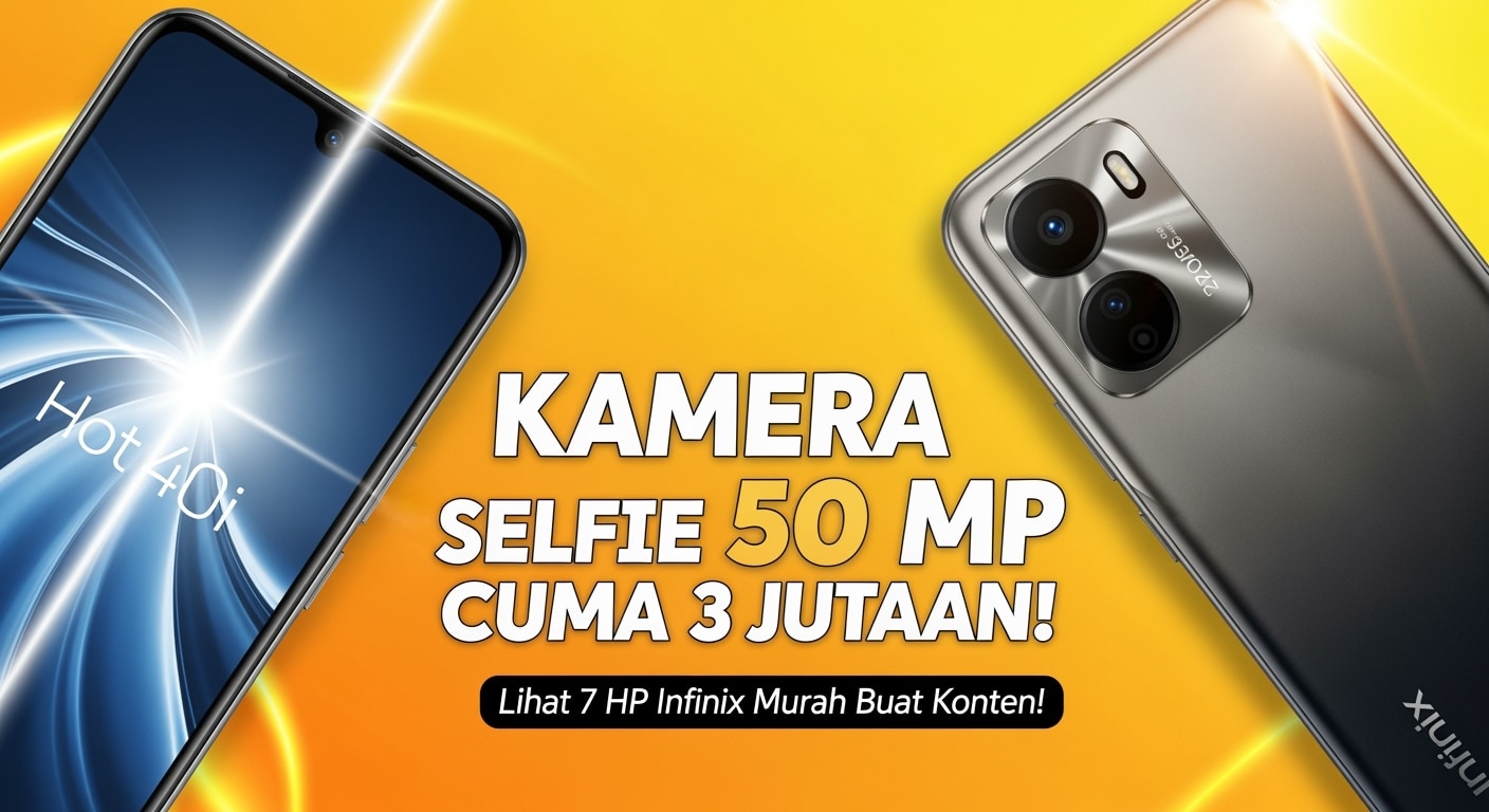 7 HP Murah Infinix Kamera 32–50 MP Mulai Rp1 Jutaan, Cocok untuk Selfie & Konten Media Sosial
