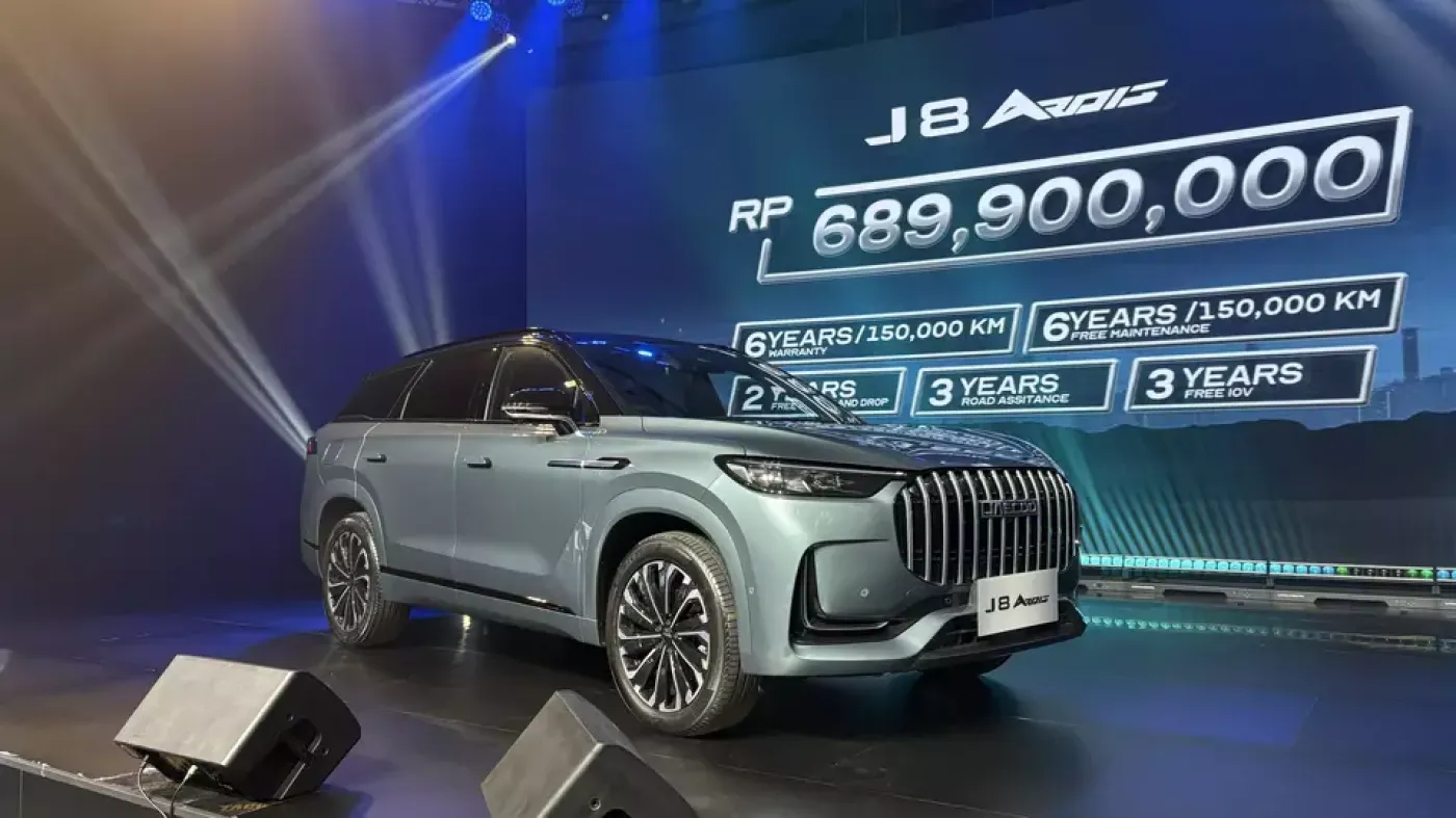 Jaecoo J8 Ardis Meluncur Rp 689 Juta, Varian Hibrid Siap Pre-Order