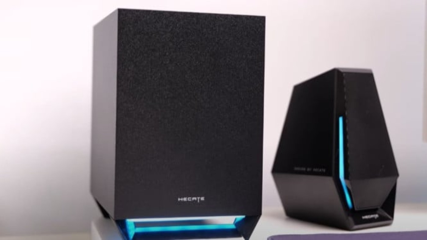 Peaker Gaming Edifier G1500 Max Desain Cyberpunk Heksagonal, Setup Gaming Makin Keren!