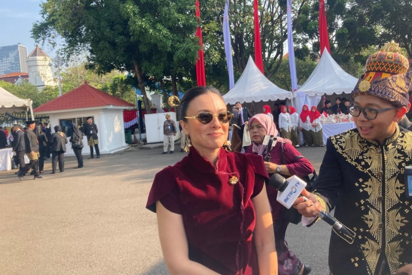 Wulan Guritno Tampil dengan Kebaya Modern Rayakan HUT Ke-80 RI, Harap Indonesia Lebih Solid