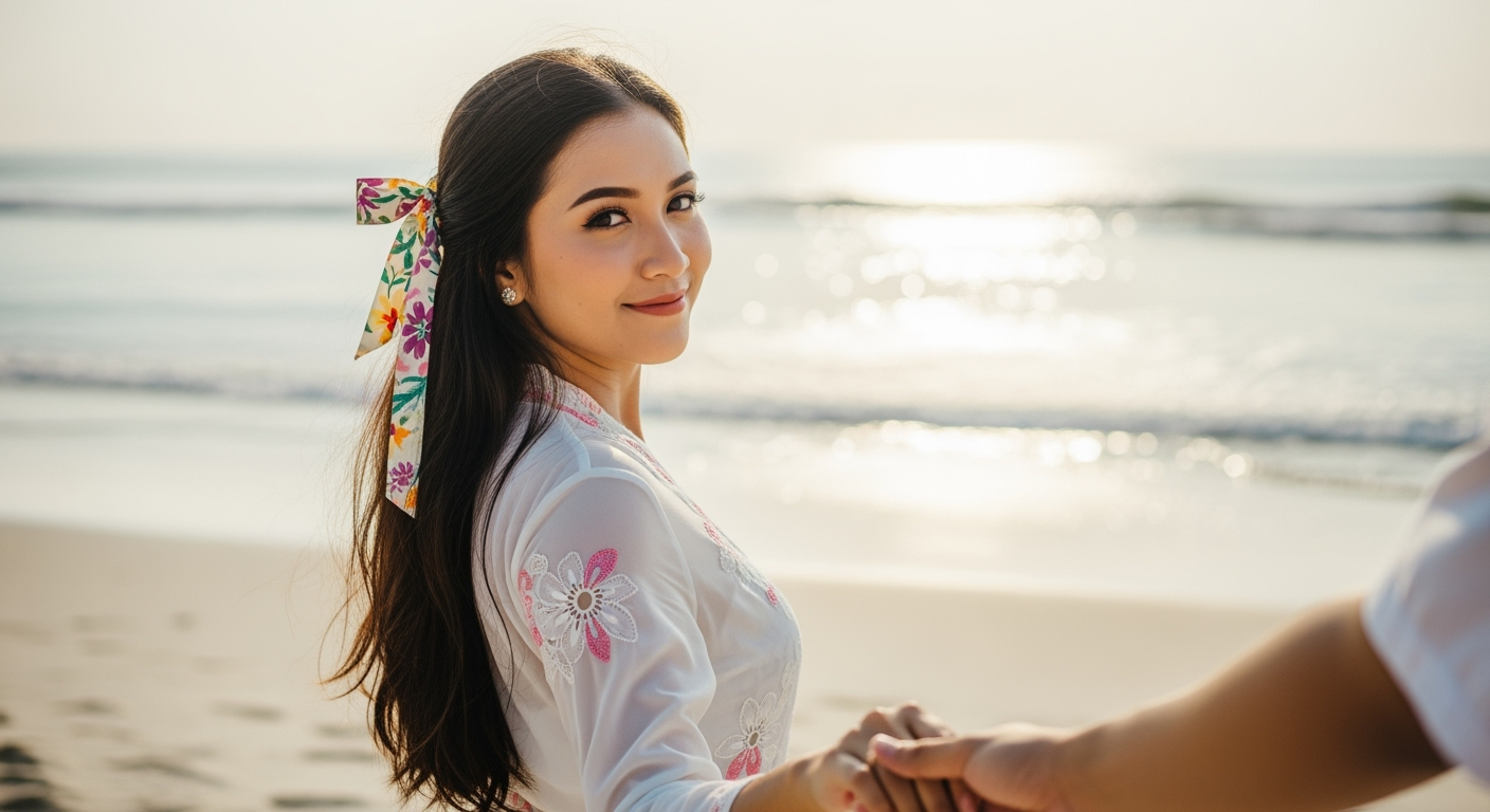 Prompt Gemini AI di Pantai Sendiri atau Bersama Pasangan