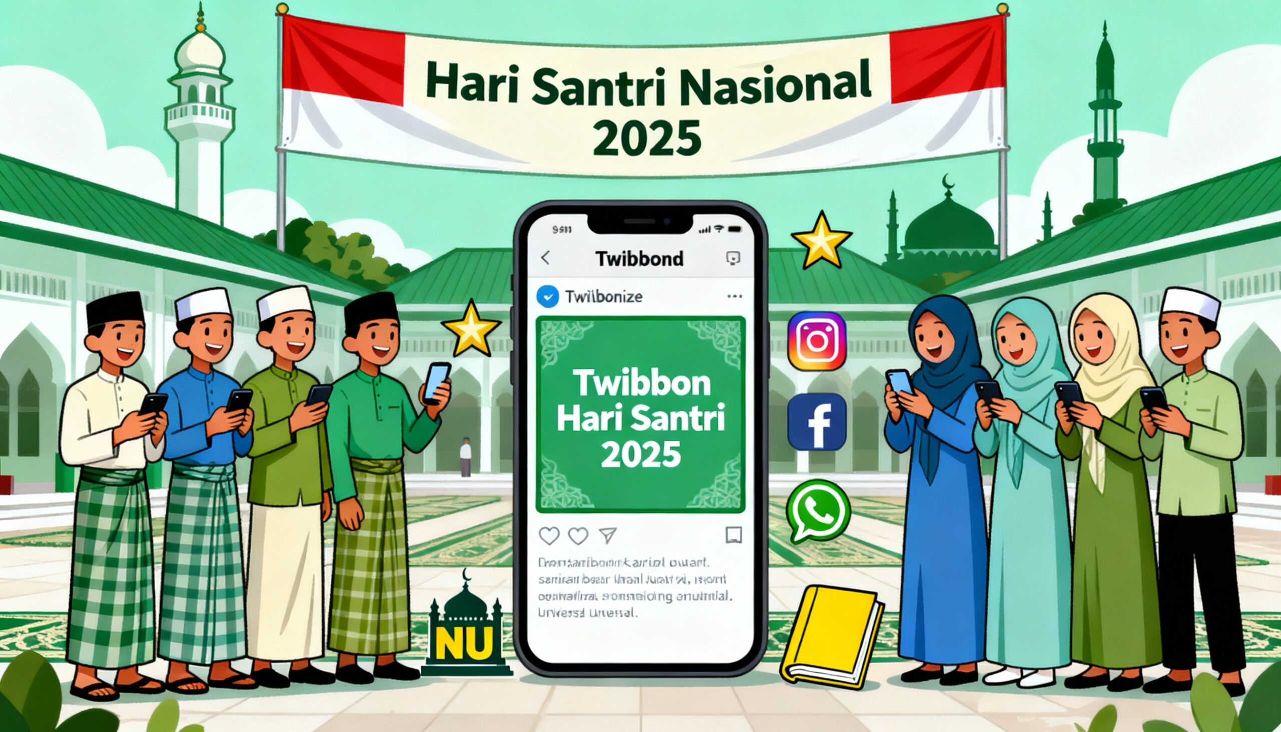 50 Link Twibbon Hari Santri 2025 Paling Keren dan Gratis untuk Dipakai di Media Sosial