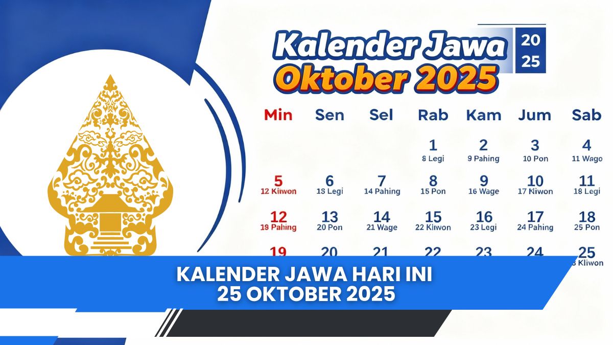 Kalender Jawa Hari Ini 25 Oktober 2025: Pasaran Kliwon dan Watak Weton Sabtu