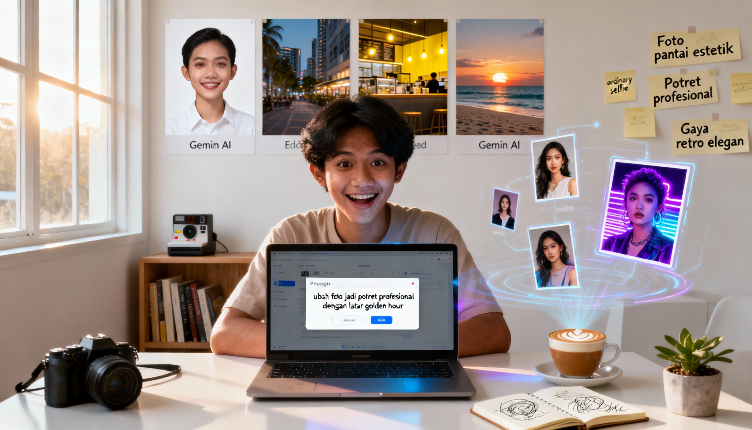 Prompt Gemini AI Foto Sendiri Bikin Selfie Tampak Cinematic Sekelas Film