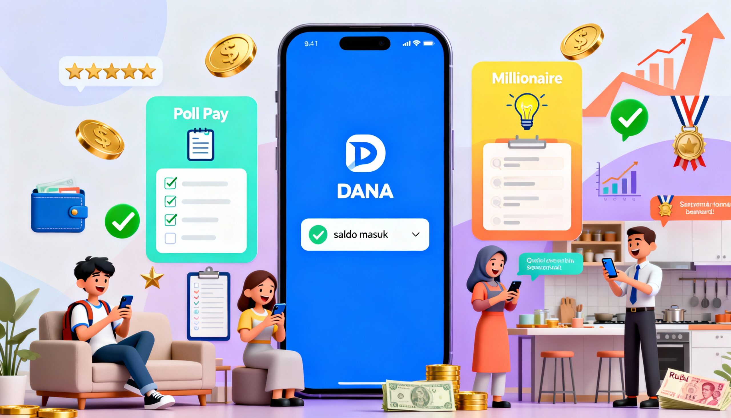 Rebahan Sambil Cuan, Raih Saldo DANA Gratis dari Aplikasi Penghasil Uang Terpercaya