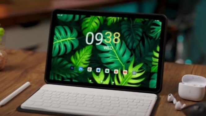 Tablet Android 1 Jutaan Plus Keyboard, Layar 11 Inci Super Nyaman Buat Kerja dan Hiburan!