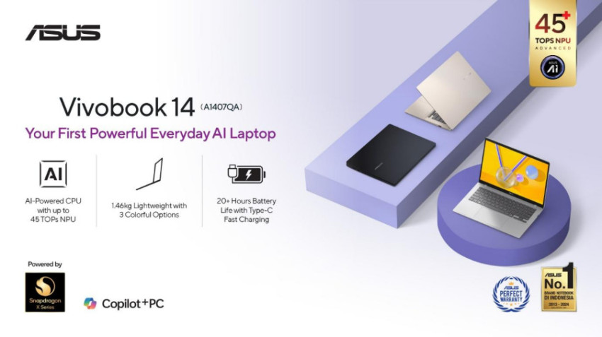 ASUS Vivobook 14 (A1407QA): Rekomendasi Laptop AI Murah dan Andal untuk Pengguna Mainstream
