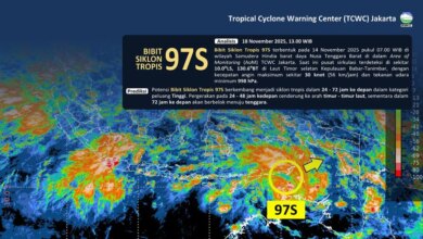 Bibit Siklon Tropis 97S Menguat, BMKG Imbau Warga Wilayah Timur Waspada Cuaca Ekstrem