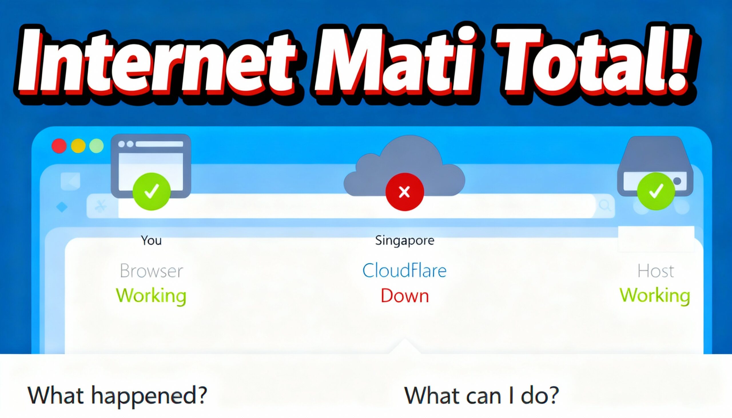 Cloudflare Error Down! X Twitter, ChatGPT, Canva Sulit Diakses, Apa yang Terjadi?