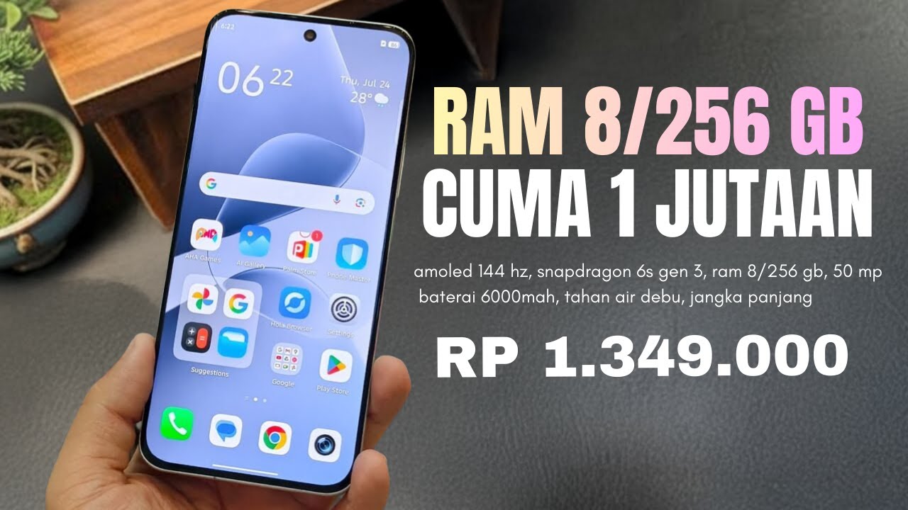 HP 1 Jutaan Terbaik: RAM 8/256 GB, Layar AMOLED 144 Hz, Baterai 6000mAh, Fitur Worth It