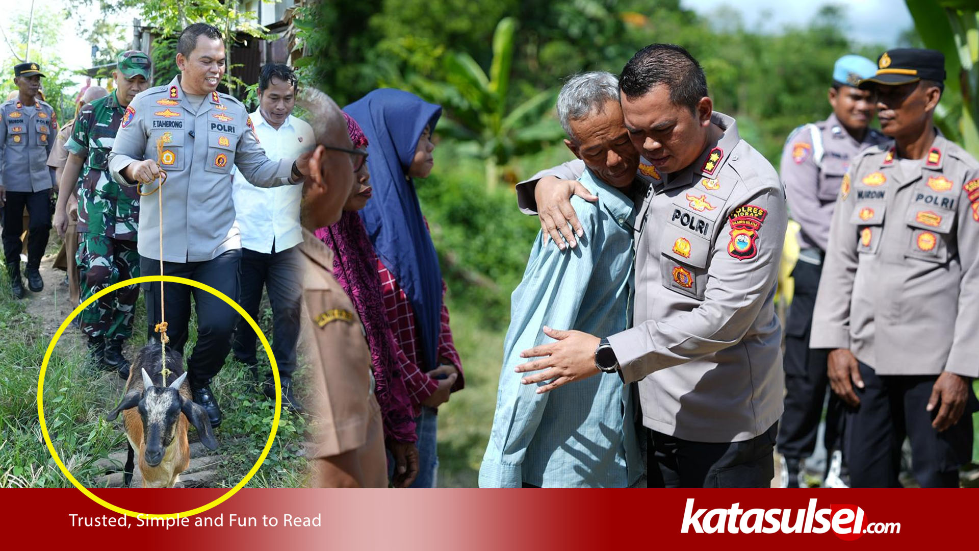 Kado Kambing dari Kapolres Sidrap Ubah Hidup Pak Amir, Cerita Inspiratif Peternakan