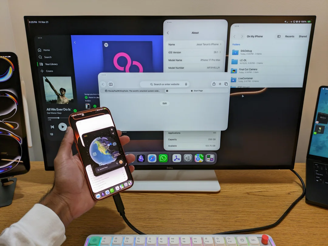 iPhone 17 Pro Max Jalankan iPadOS 26 dengan Multitasking MacOS di Monitor Eksternal