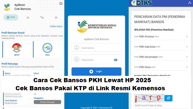 Cara Cek Bansos PKH 2025 Lewat HP Pakai KTP di Link Resmi Kemensos, Mudah & Cepat