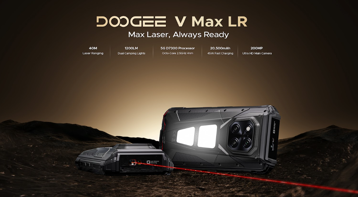 DOOGEE V Max LR Resmi Dirilis dengan Laser Rangefinder 40M dan Baterai 20500mAh