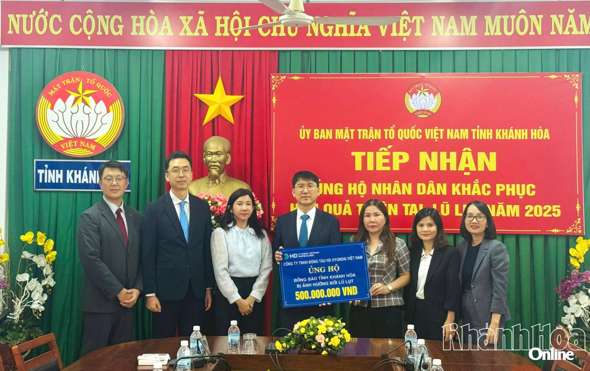 HD Hyundai Vietnam Shipbuilding Bantu Khanh Hoa 500 Juta VND Atasi Kerusakan Banjir