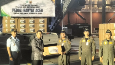 Hercules TNI AU Salurkan Bantuan Hasyim Djojohadikusumo untuk Korban Banjir di Sumatra