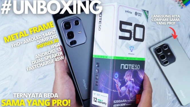 Infinix Note 50 Basic vs Pro: Selisih 300 Ribuan, Ini Perbedaan Fitur Utamanya!