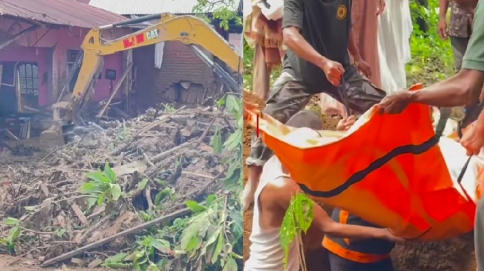 Kisah Pria di Agam Sewa Alat Berat Sendiri untuk Temukan Jasad Ibu Korban Longsor