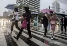 Mayoritas Wilayah Berpotensi Terkena Hujan Ringan di Hari Sabtu Mendatang