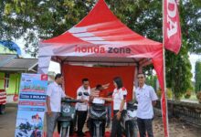 Pameran Tenda Honda di Balai Desa Bumi Setia Disambut Antusias Warga Sekitar