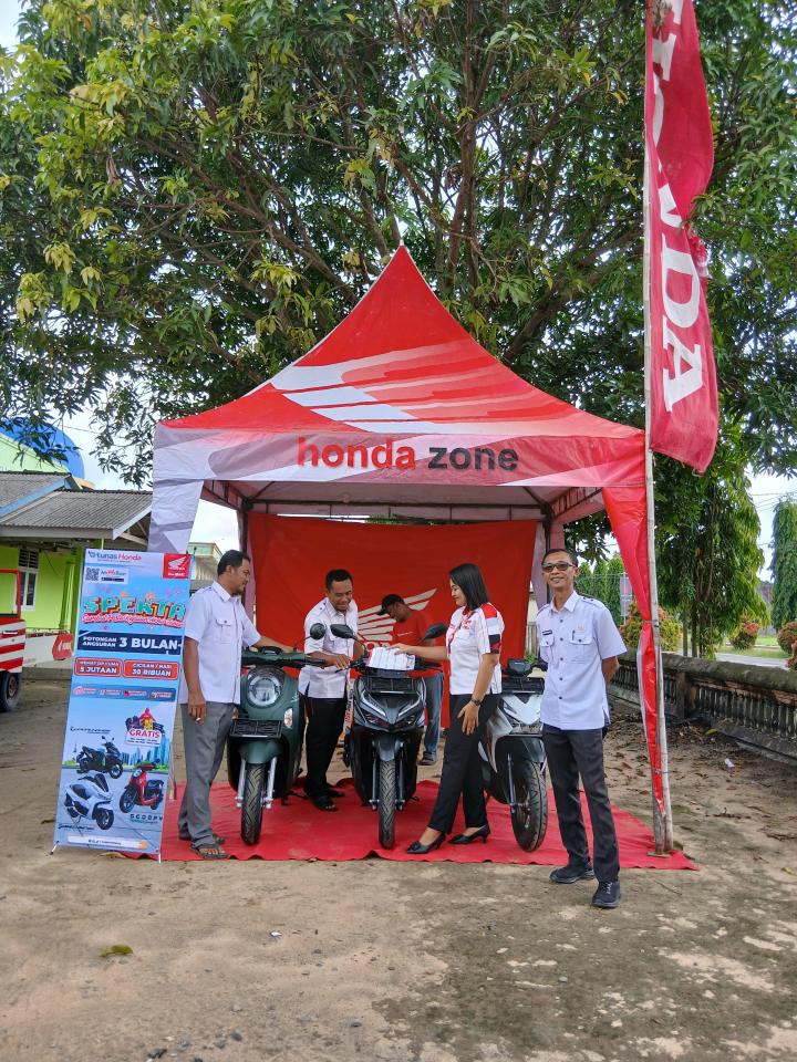 Pameran Tenda Honda di Balai Desa Bumi Setia Disambut Antusias Warga Sekitar