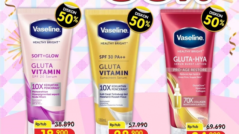 Promo 12.12 Superindo: Diskon 50% untuk 6 Body Lotion Pencerah Kulit Pilihan
